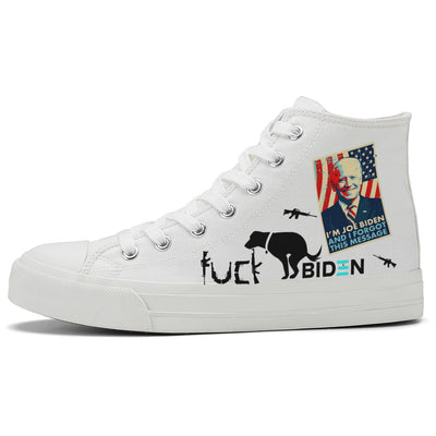 I Oppose/Support High Top Canvas Shoes