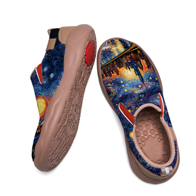 Starry Night Chicago City Slip On