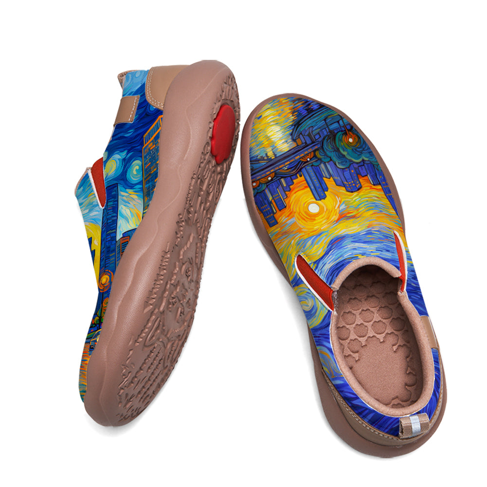 Starry Night Houston City Slip On