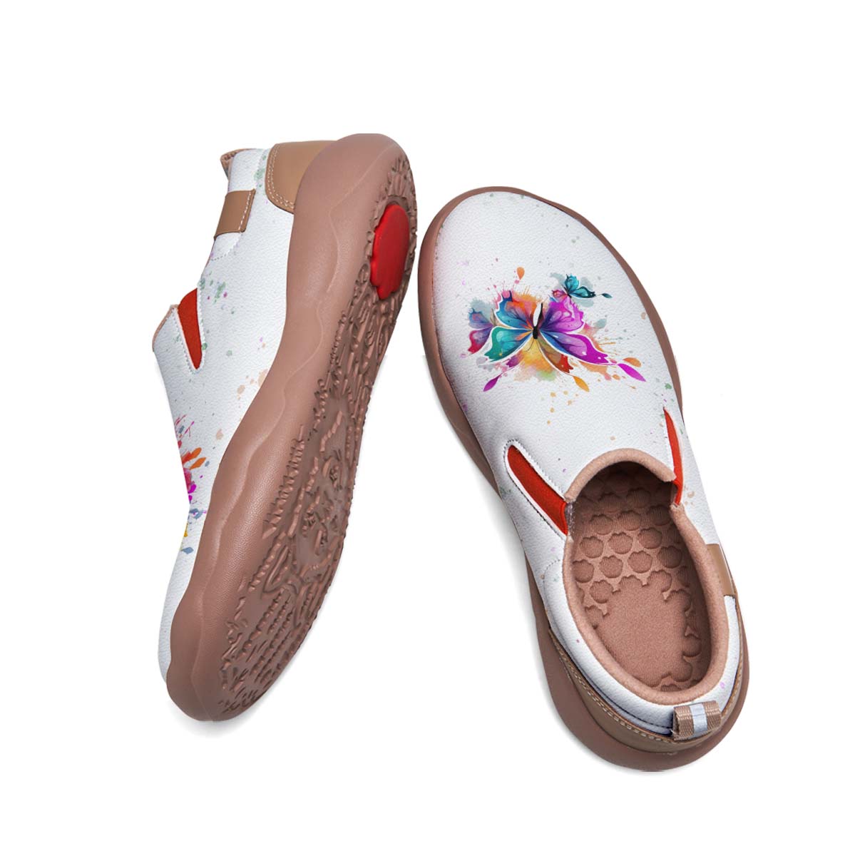 Watercolor Butterfly Slip On