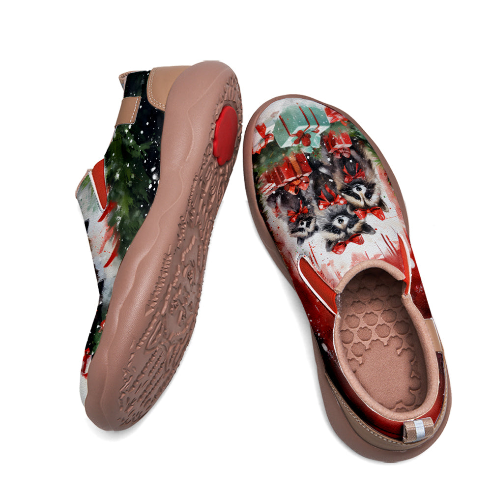 Christmas Raccoon Kids Slip On