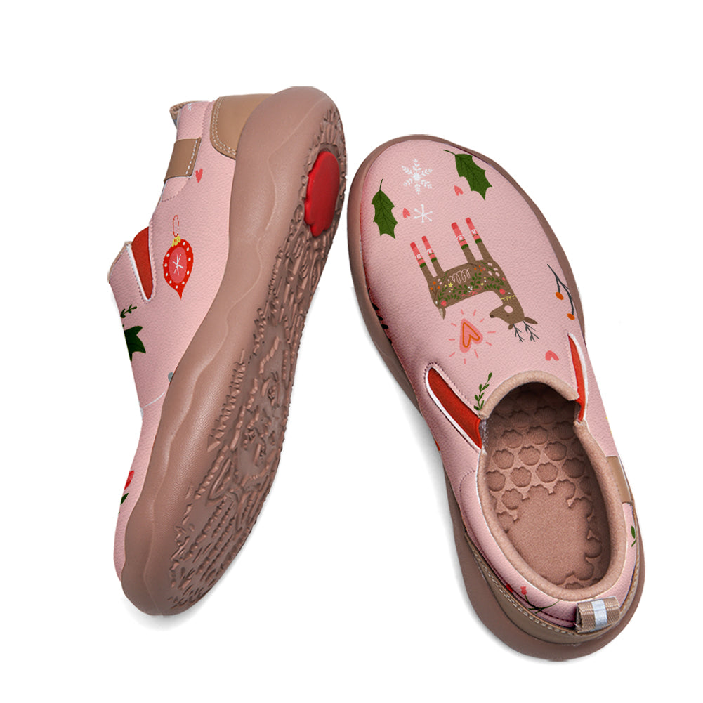 Christmas Sika Deer Kids Slip On