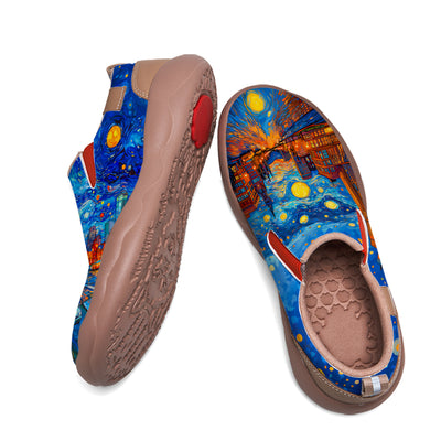 Starry Night Detroit City Slip On