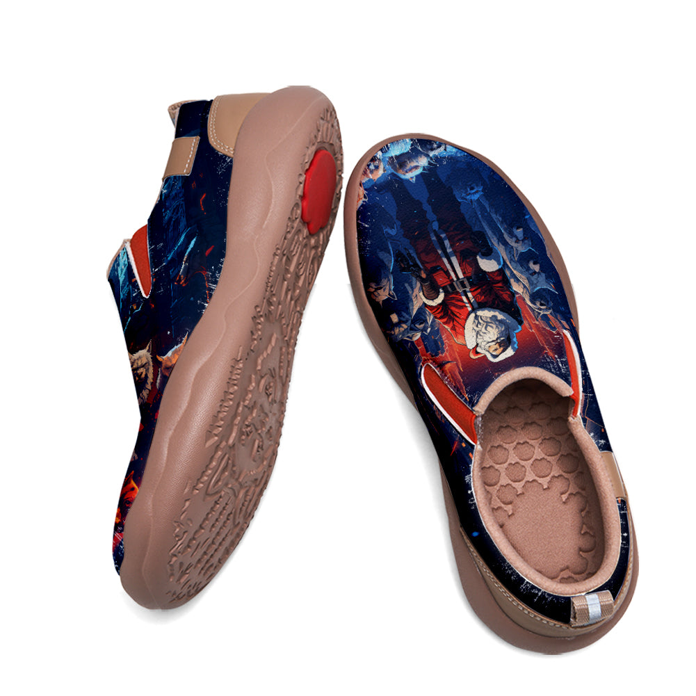 Cyberpunk Style Santa Claus Kids Slip On