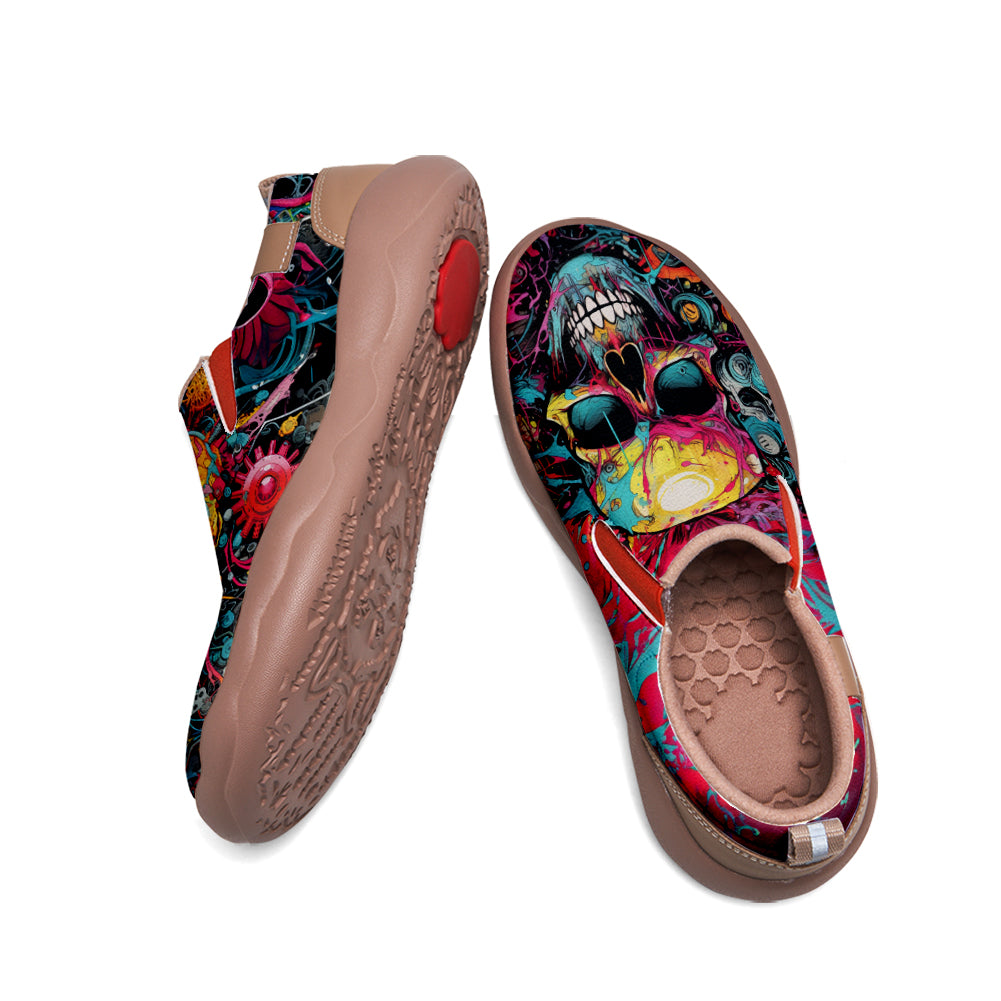 Colorful Skull Slip On