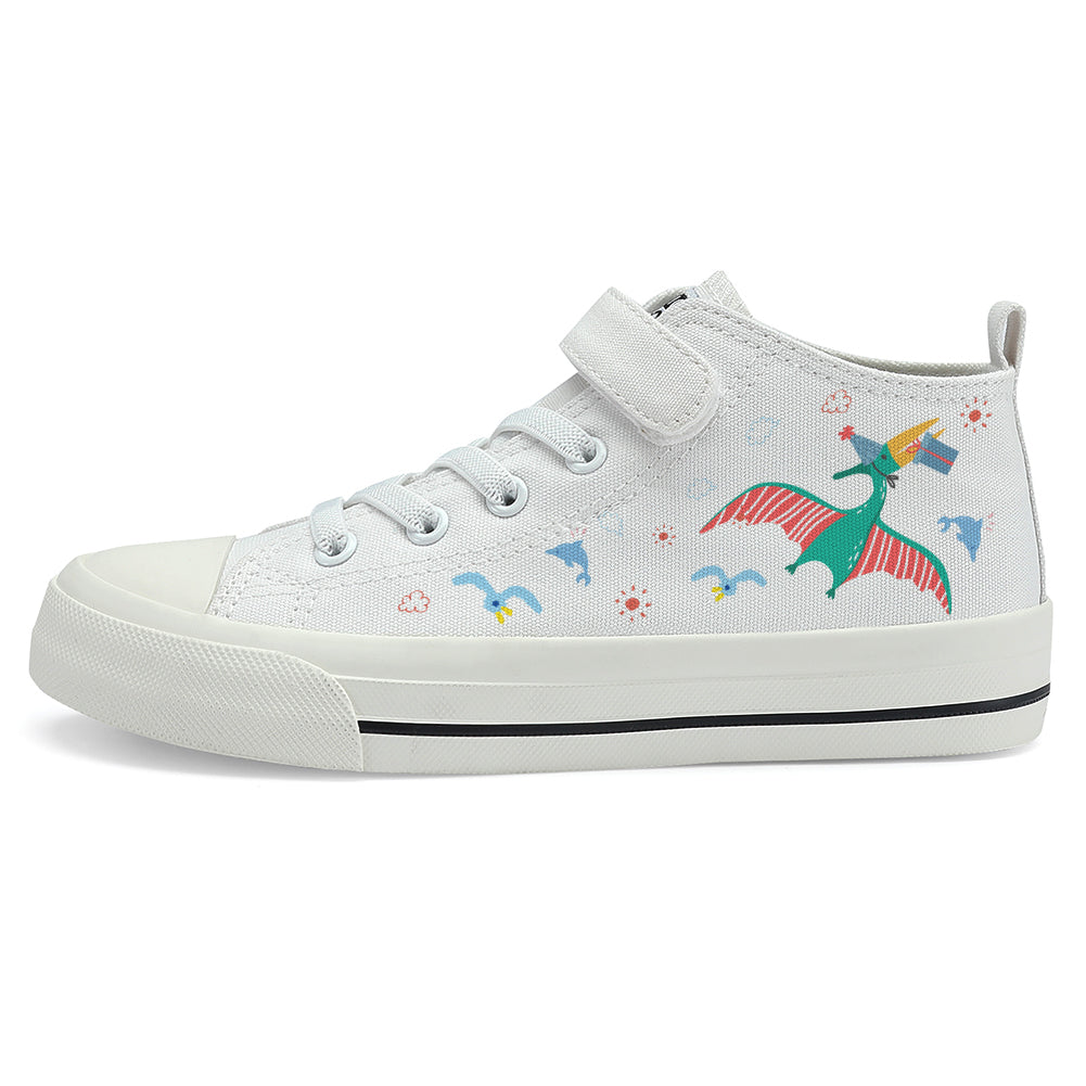 Gift Dinosaur Kids High Top Canvas Shoes