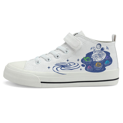 Astronaut Kids High Top Canvas Shoes