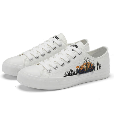 Halloween Pumpkin Low Top Canvas Shoes