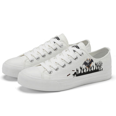 Halloween Bat Low Top Canvas Shoes