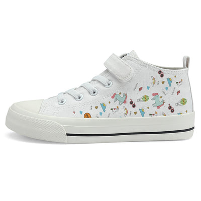 Unicorn Kids High Top Canvas Shoes