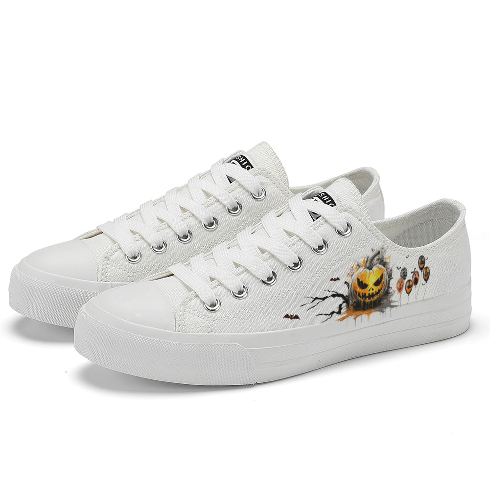 Halloween Pumpkin Low Top Canvas Shoes