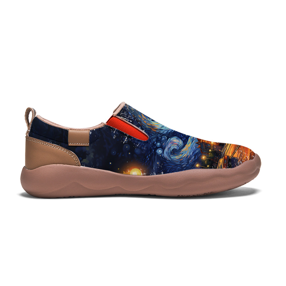 Starry Night San Antonio City Slip On