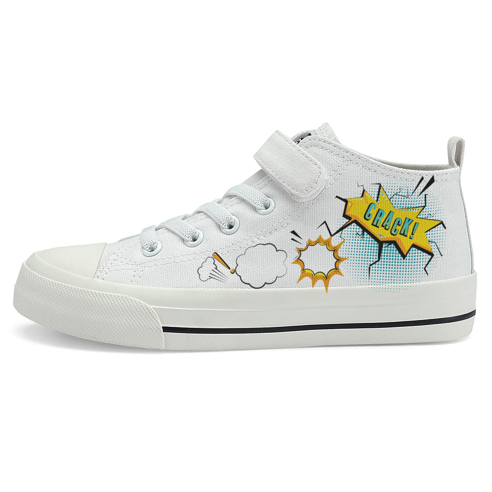 Pop Art Kids High Top Canvas Shoes