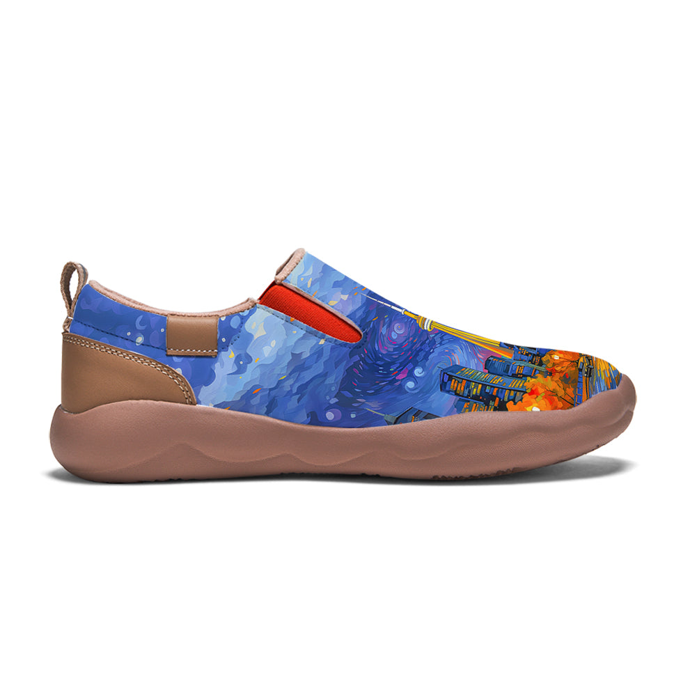 Starry Night Toronto City Slip On