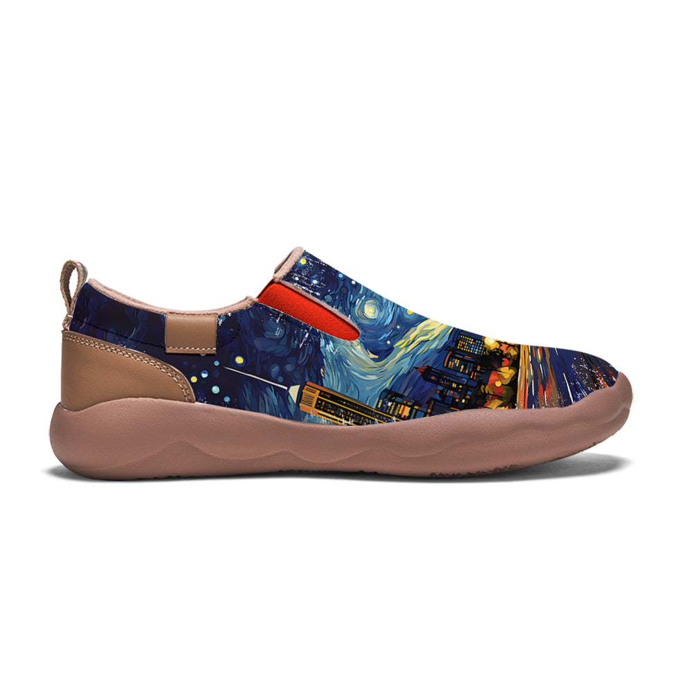 Starry Night Atlanta City Slip On