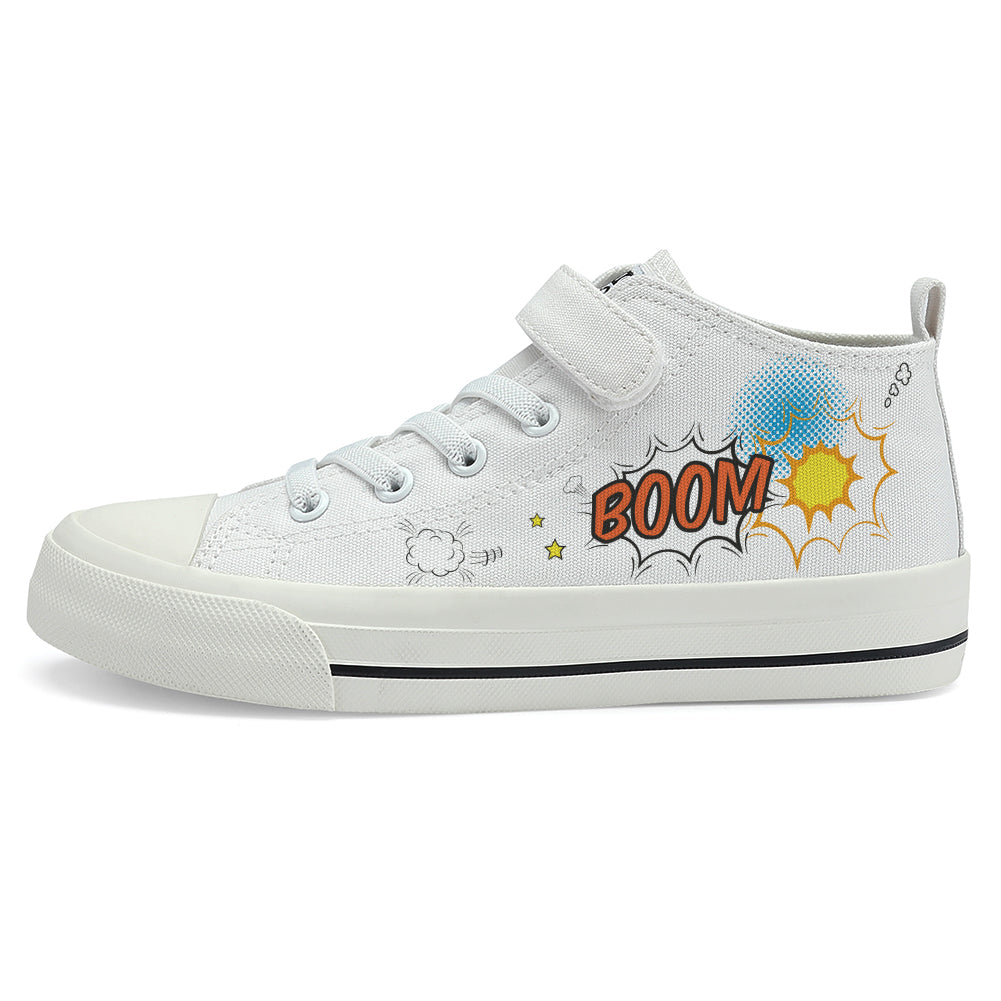 Pop Art Kids High Top Canvas Shoes