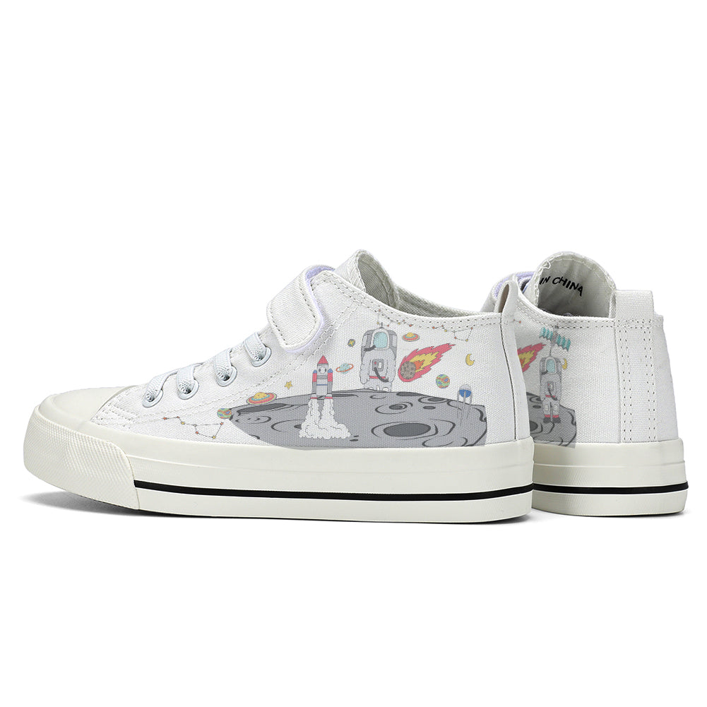 Astronaut Kids High Top Canvas Shoes