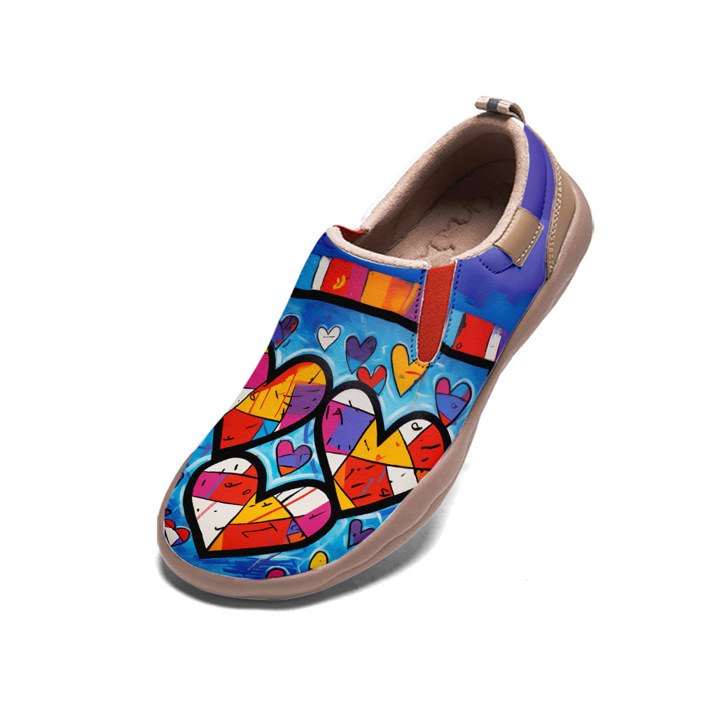 Graffiti Heart Slip On