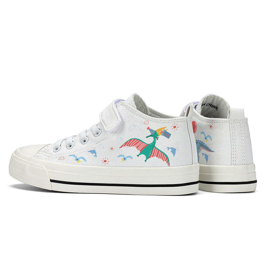 Gift Dinosaur Kids High Top Canvas Shoes