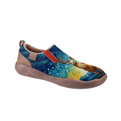 Starry Night Deer Slip On