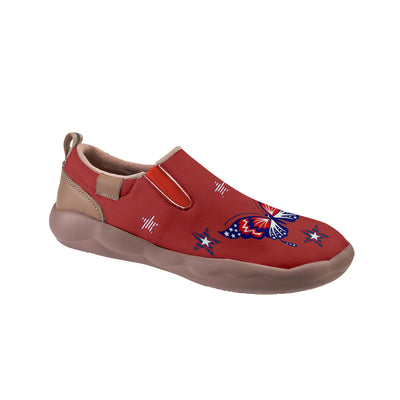 Butterfly American Flag Slip On