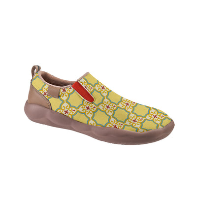 Yellow Tile Pattern Slip On