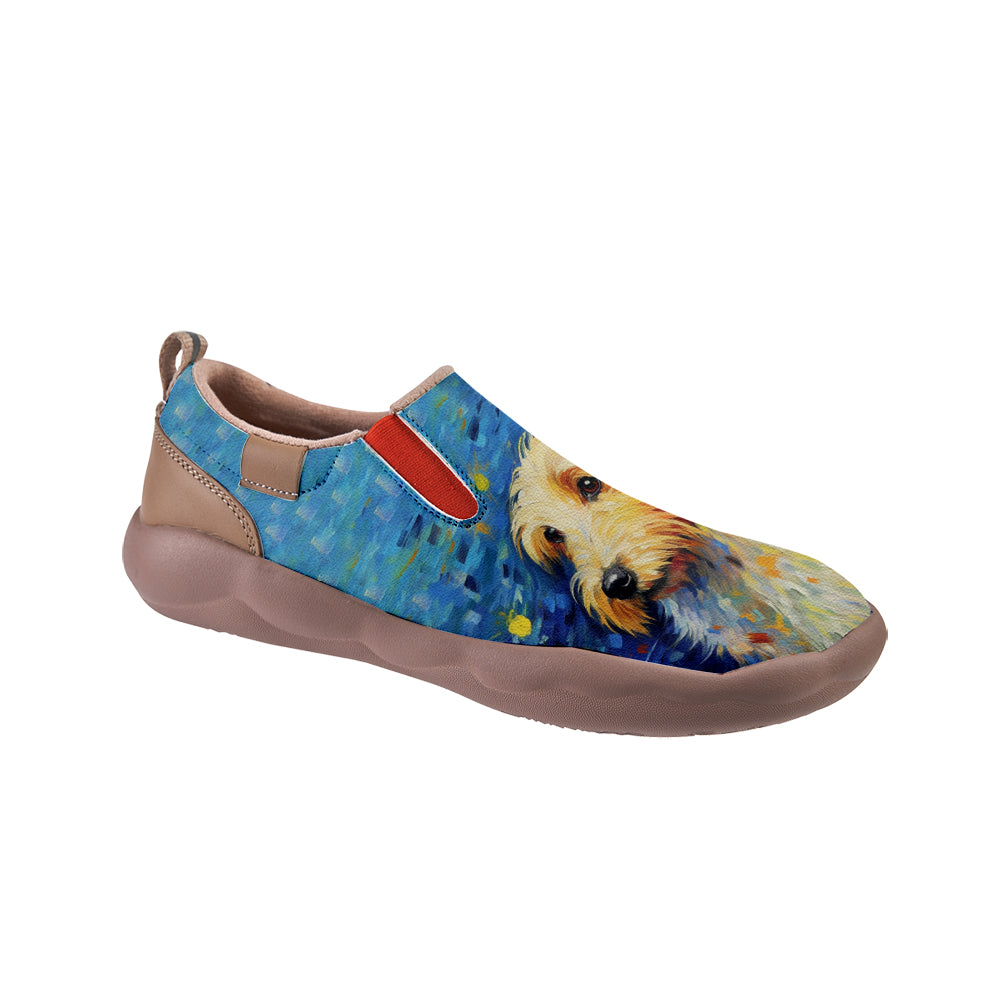 Starry Night Fox Terrier Slip On