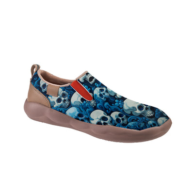 Blue Skull Slip On