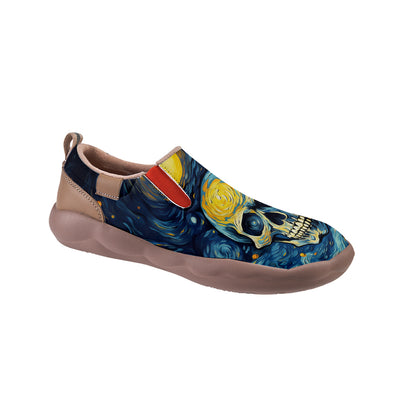 Starry Night Skull Slip On