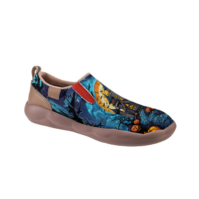 Halloween Pumpkin Castle Kids Slip On