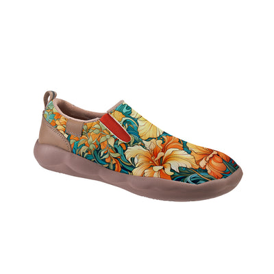 Orange Floral Slip On