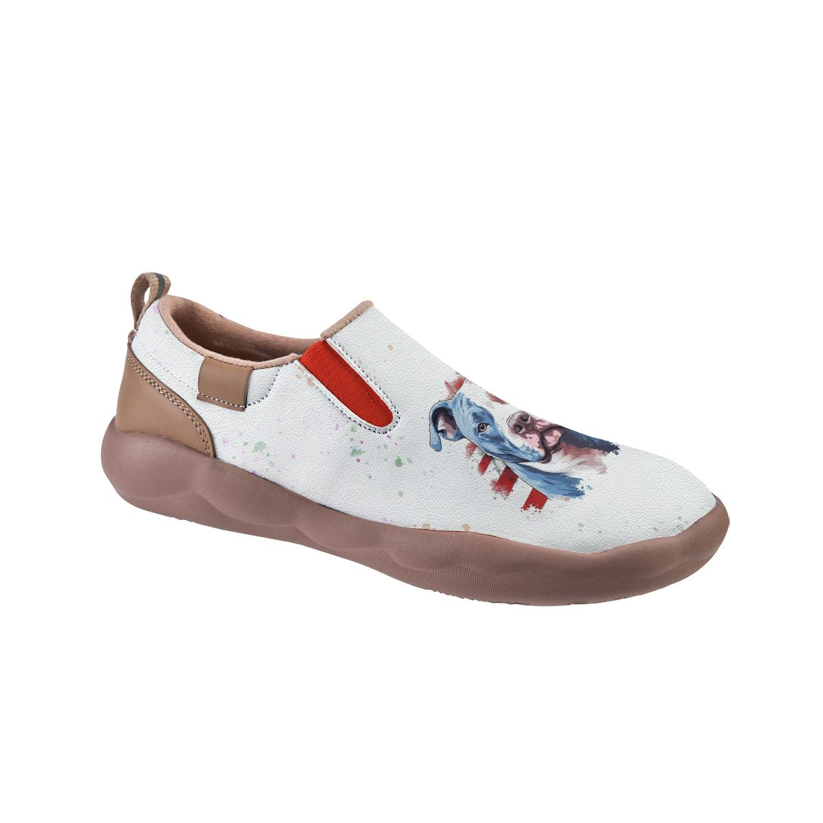 American Flag Pug Dog Slip On