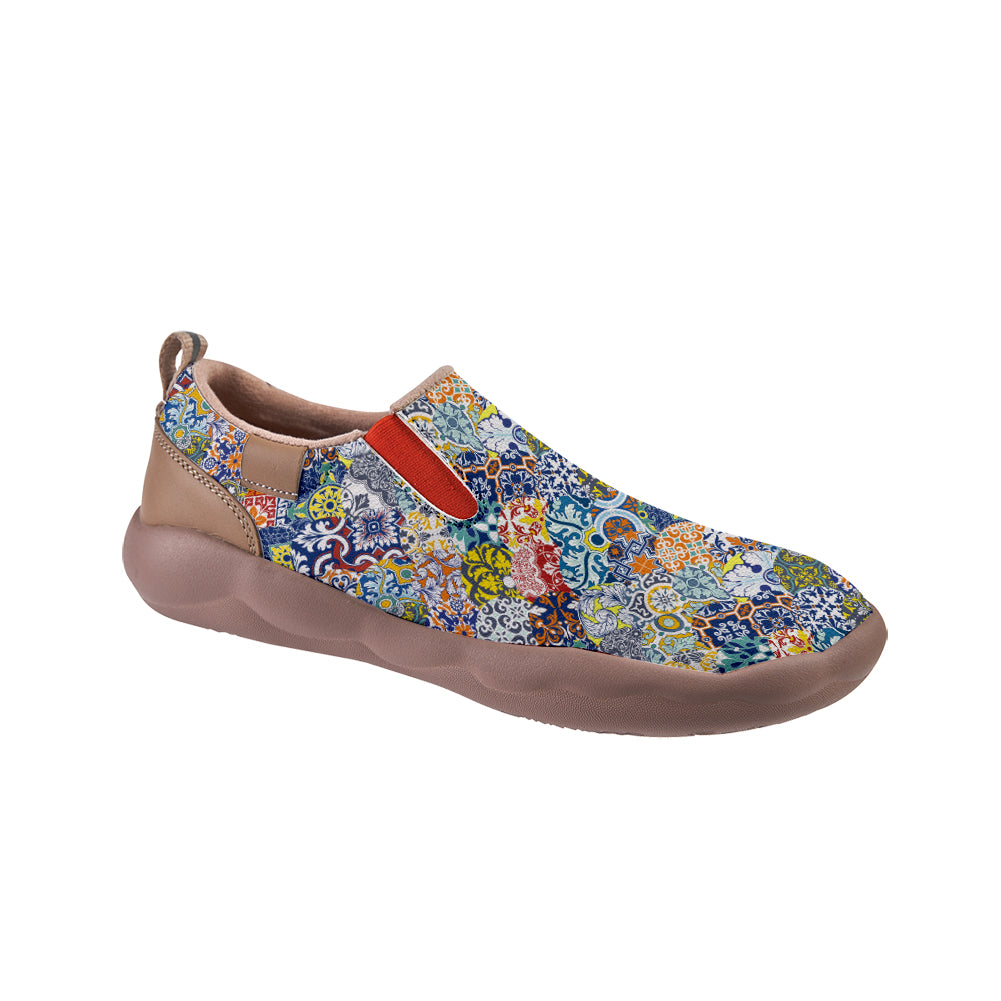 Tile Pattern Patchwork Slip On