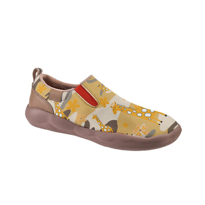 Yellow Camouflage Giraffe Slip On