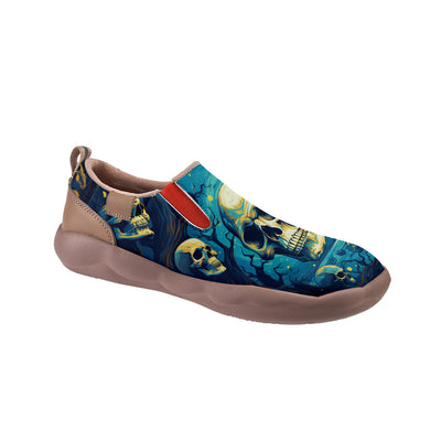 Blue Skull Slip On