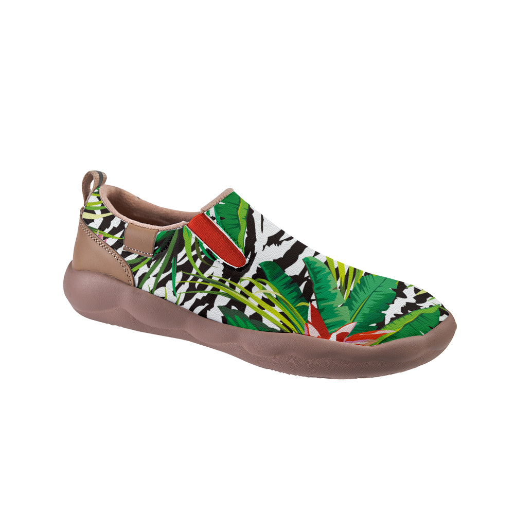 Tropical Zebra Print Slip On