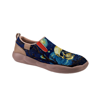 Starry Night Skull Slip On