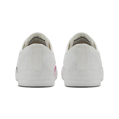 Zipper Breast Cancer Low Top Canvas Shoes