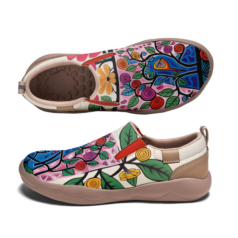 Abstract Flower Slip On