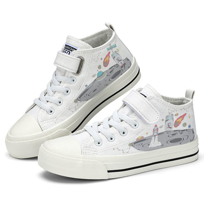 Astronaut Kids High Top Canvas Shoes