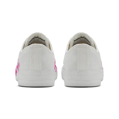 Butterfly Breast Cancer Low Top Canvas Shoes