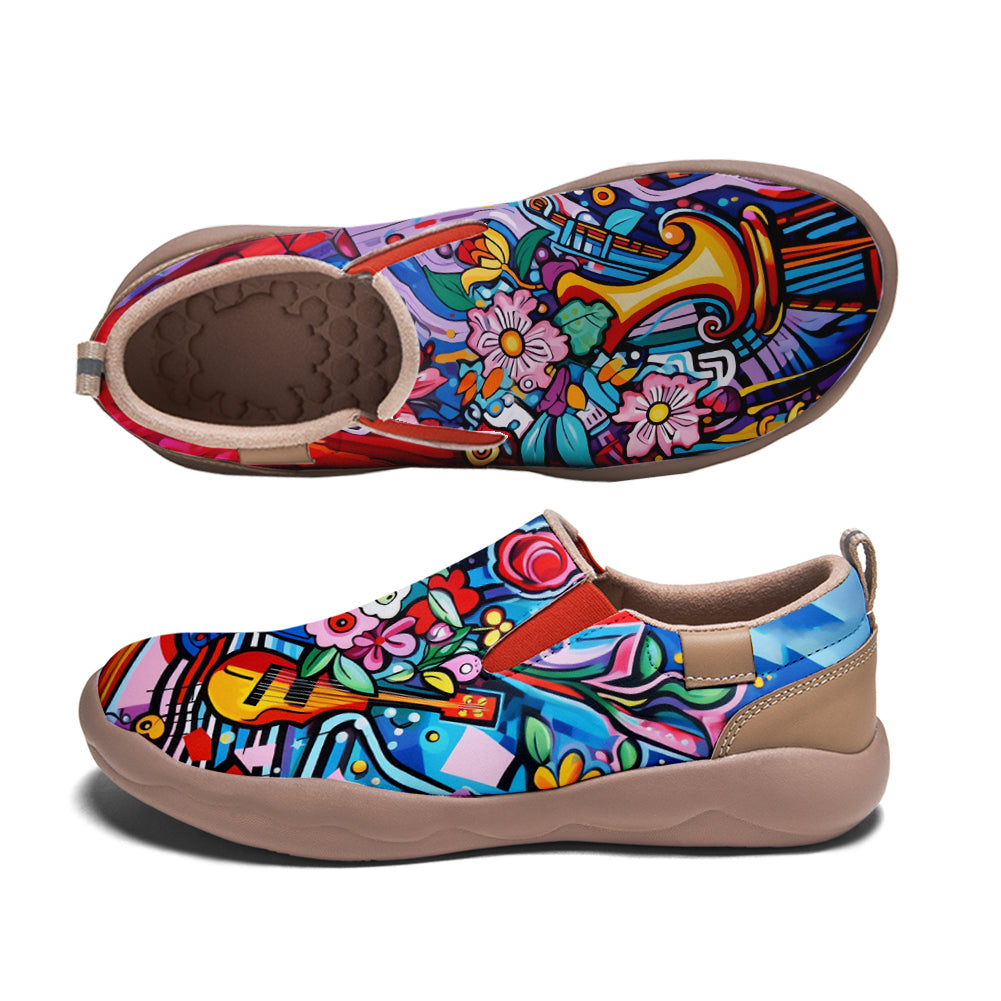 Graffiti Flower Slip On