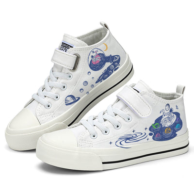 Astronaut Kids High Top Canvas Shoes