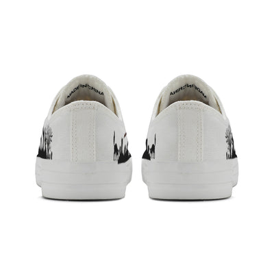 Halloween Bat Low Top Canvas Shoes