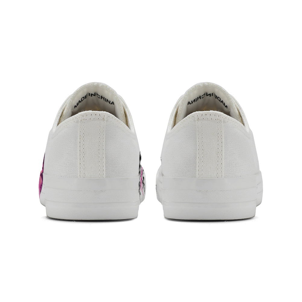 Butterfly Breast Cancer Low Top Canvas Shoes