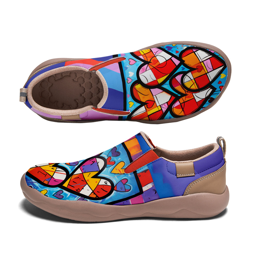 Graffiti Heart Slip On