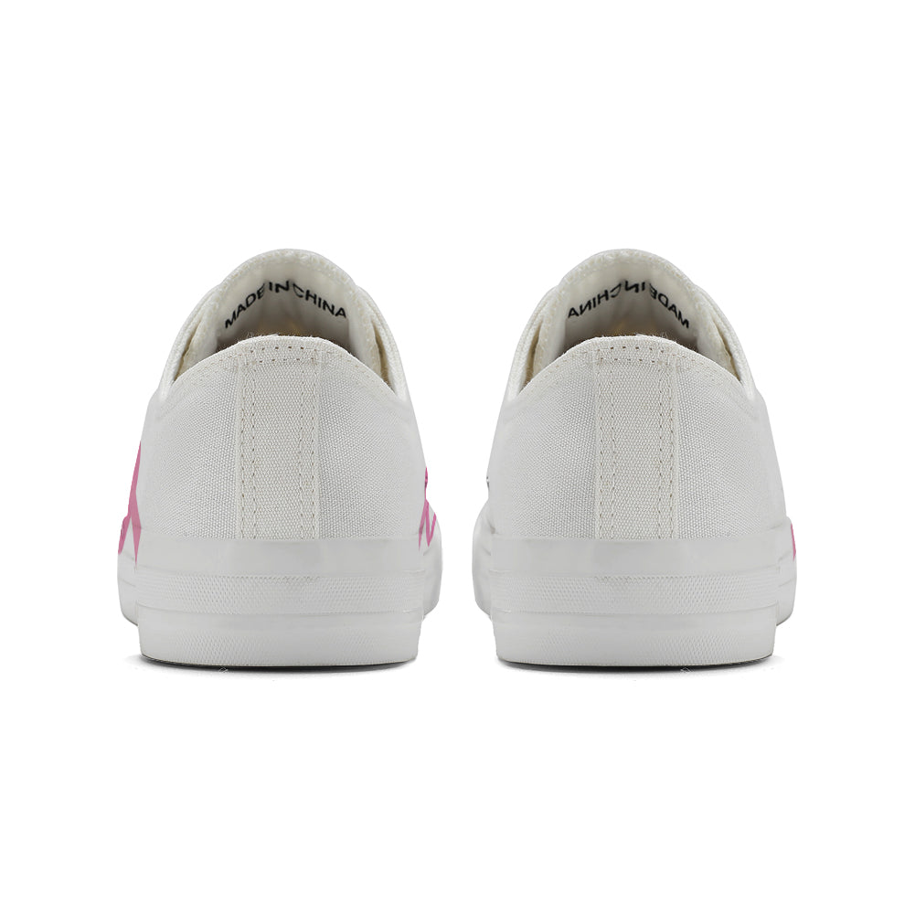 Butterfly Breast Cancer Low Top Canvas Shoes