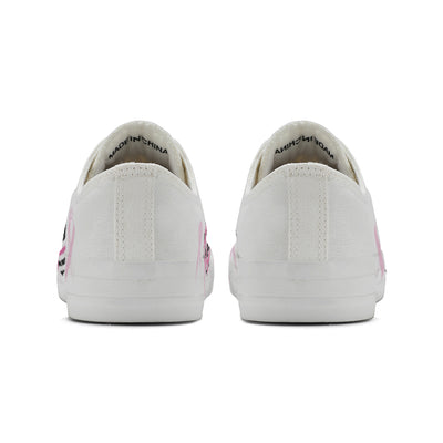 Breast Cancer Low Top Canvas Shoes