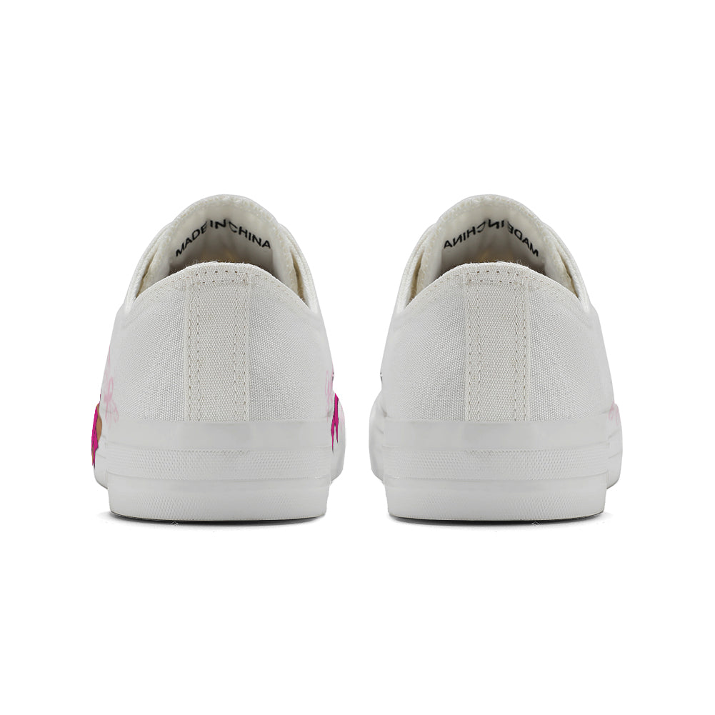 Breast Cancer Low Top Canvas Shoes