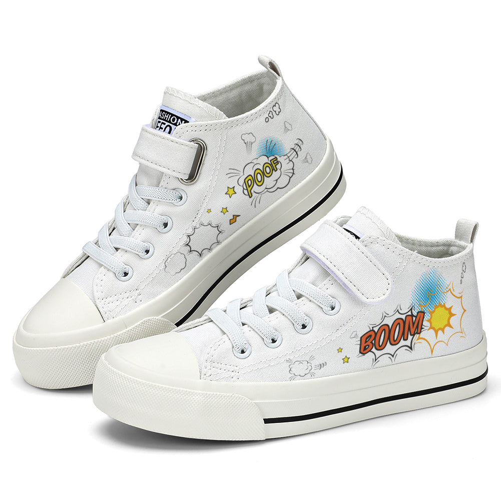 Pop Art Kids High Top Canvas Shoes